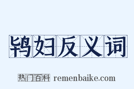 鸨妇反义词是什么意思的图片